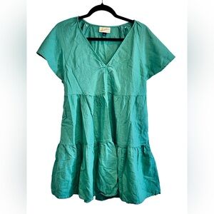 Universal Thread Linen| Flutter| Short Sleeve| Skater Dress